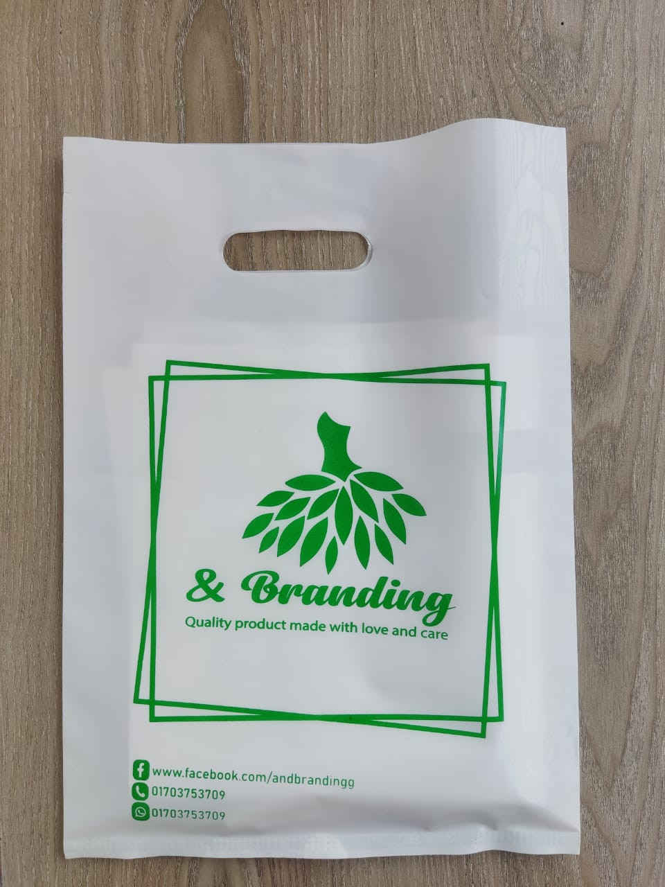 Printed D-Cut Poly Shopping Bag