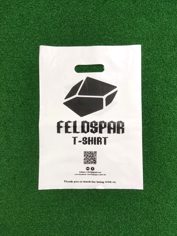 12/16 Printed D-Cut Poly Shopping Bag ( Minimum Order 100 Pcs )